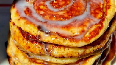 Viral Cinnamon Roll Pancakes