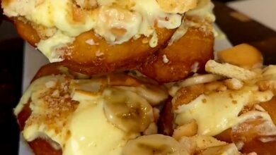 Banana Pudding Cheesecake Doughnuts