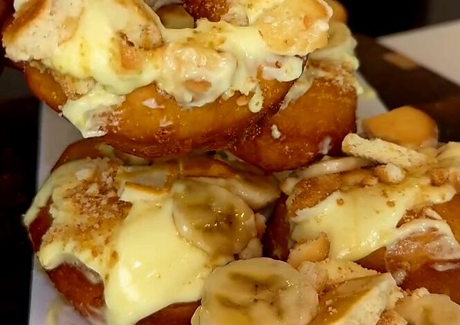 Banana Pudding Cheesecake Doughnuts
