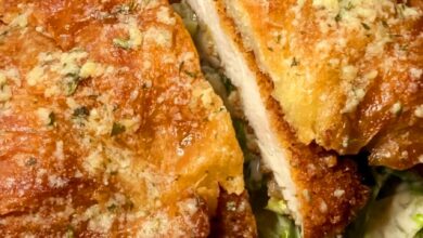 Crispy Chicken Caesar Croissant Sandwiches