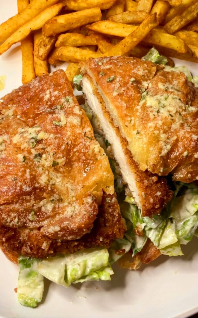 Crispy Chicken Caesar Croissant Sandwiches