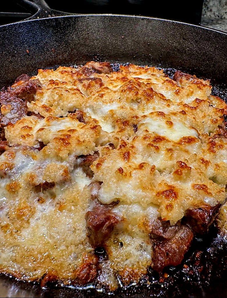 Parmesan Crusted Steak Bites