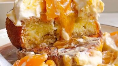 Peach-Glazed Pound Cake French Toast