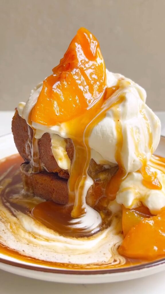 Peach-Glazed Pound Cake French Toast