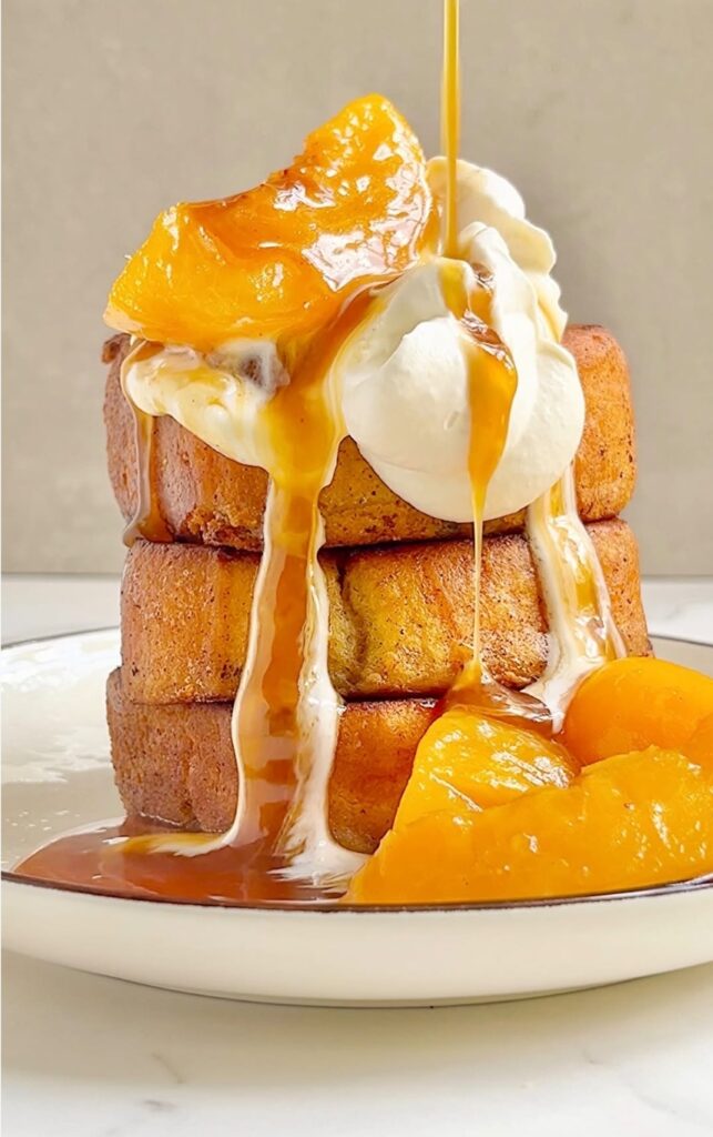 Peach-Glazed Pound Cake French Toast