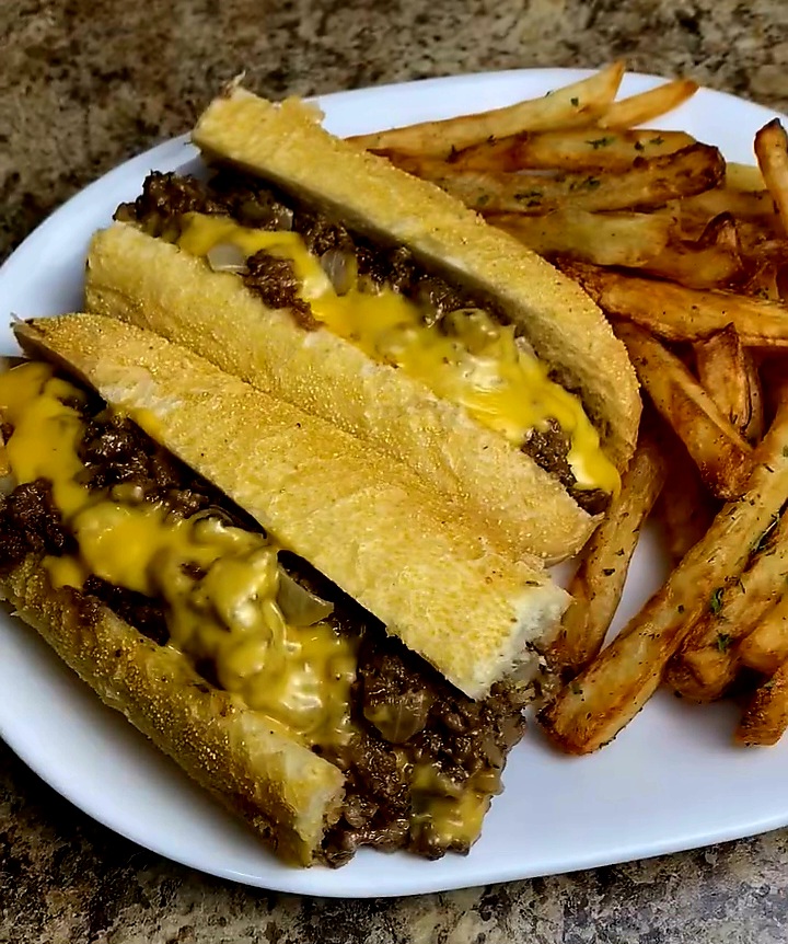 Philly Cheesesteak with Homemade Fries