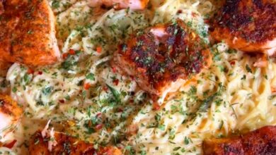 Creamy Salmon Pasta with Spinach and Chili Crisp