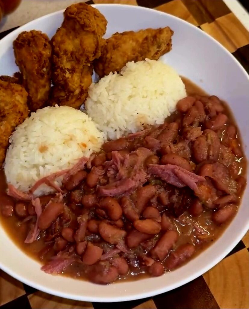 Red Beans and Rice with Fried Wings