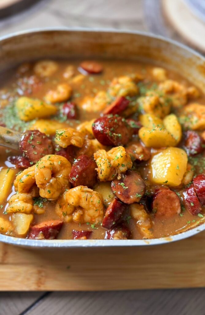 Shrimp Stew with Sausage and Potatoes