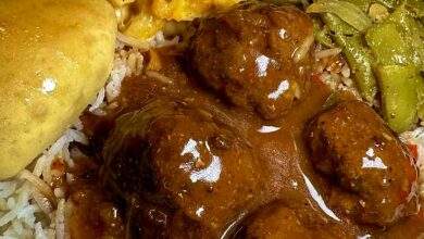 Smothered Meatballs with Mac & Cheese