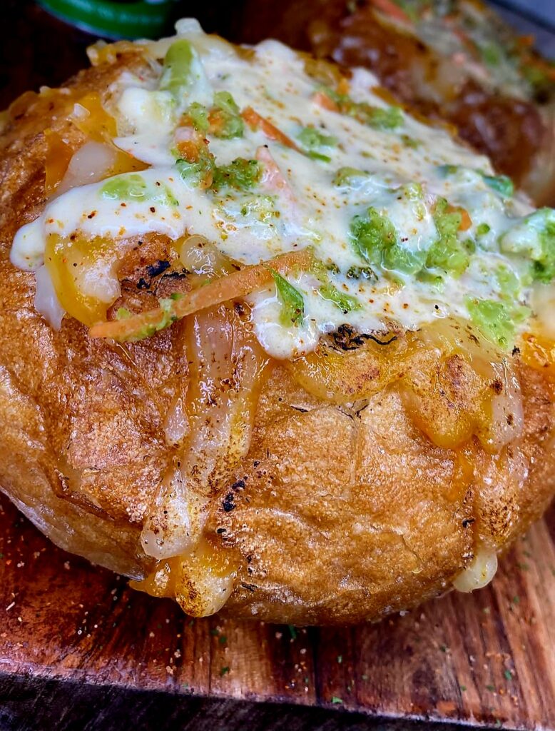 Broccoli & Cheddar Soup in a bread bowl