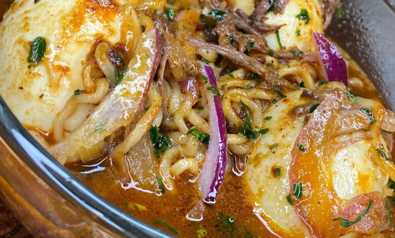 Birria Egg Ramen Bowls