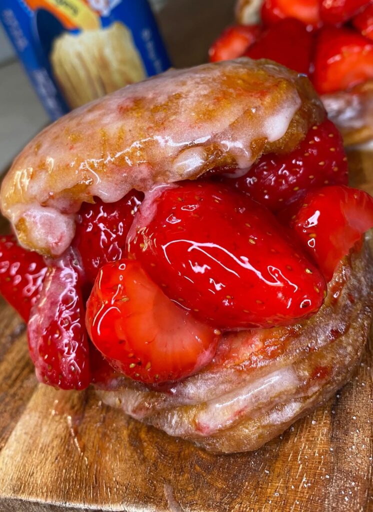 Strawberry Biscuit Donuts