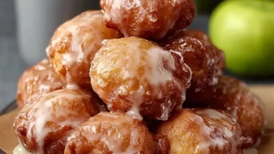 baked cinnamon-glazed apple fritters