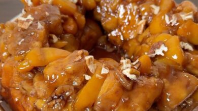 Peach Cobbler Monkey Bread