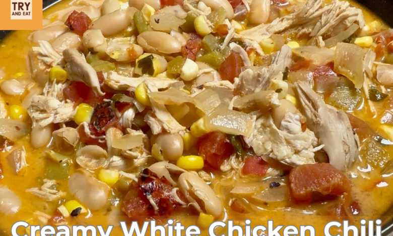 Creamy White Chicken Chili (Slow Cooker Recipe)
