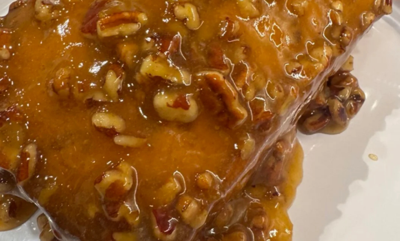 Pecan Butter Poundcake with Apricot Lemon Glaze (Best Dessert)