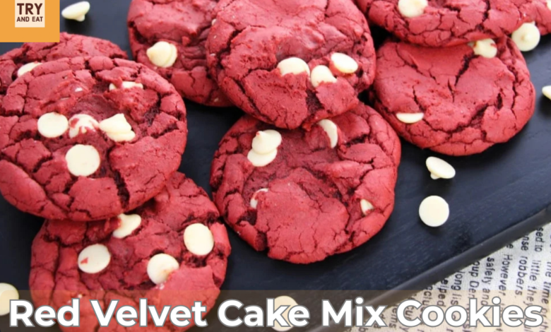 Red Velvet Cake Mix Cookies