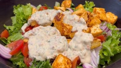 Grilled Paprika Paneer Salad