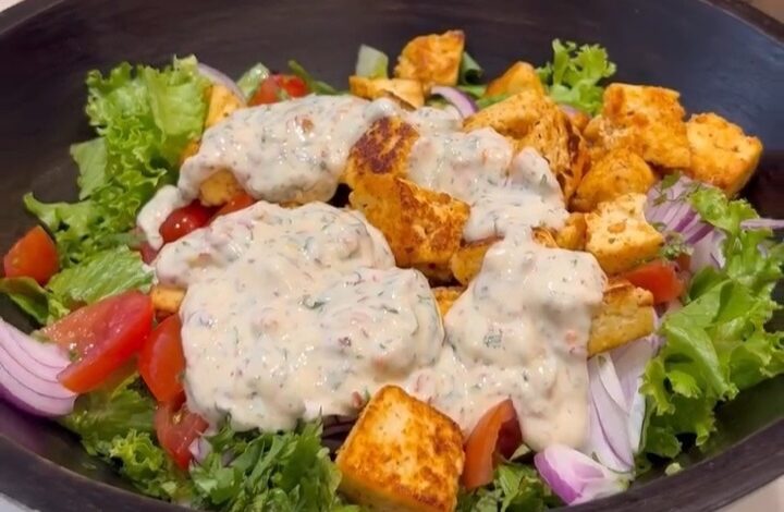 Grilled Paprika Paneer Salad