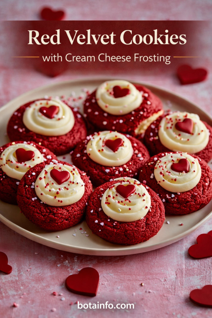 Red Velvet Cookies with Cream Cheese Frosting