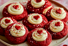 Red Velvet Cookies with Cream Cheese Frosting