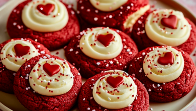Red Velvet Cookies with Cream Cheese Frosting