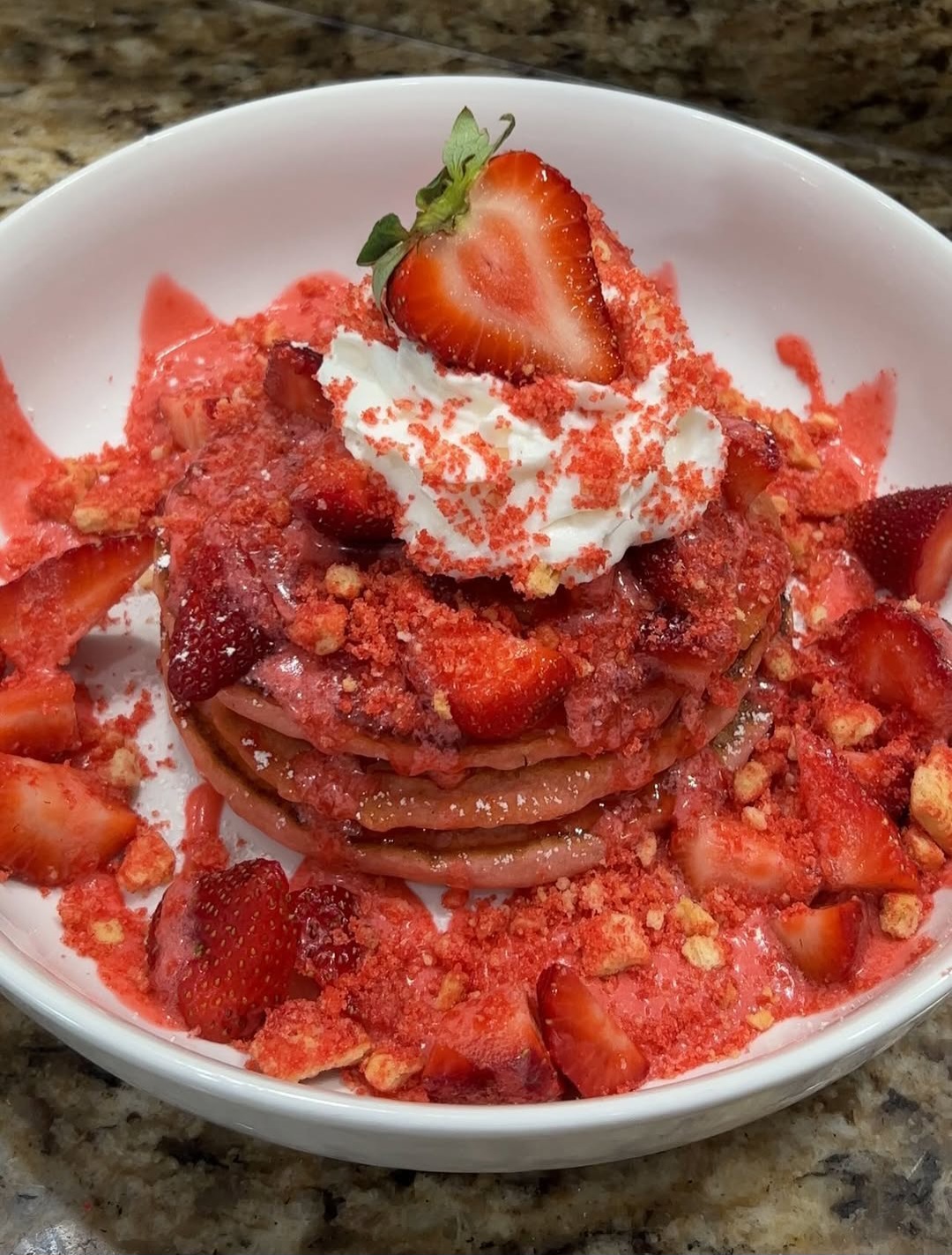 Strawberry Crunch Pancakes (Perfect Sunday Brunch Recipe)