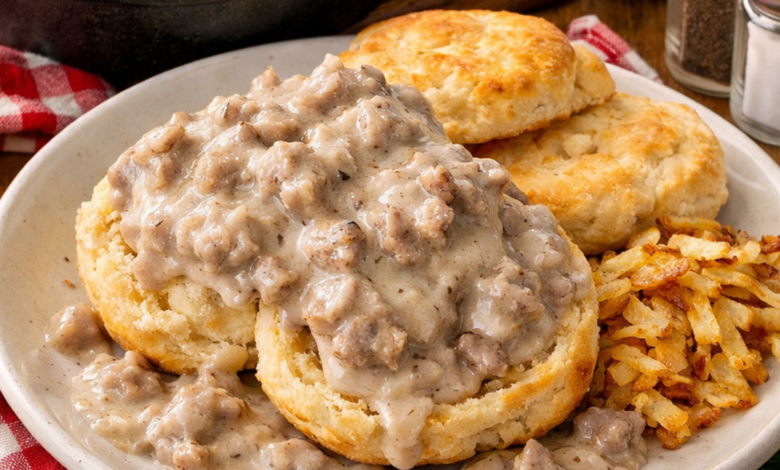 3-Ingredient Sausage Gravy Without Milk (Country-Style & Dairy-Free)