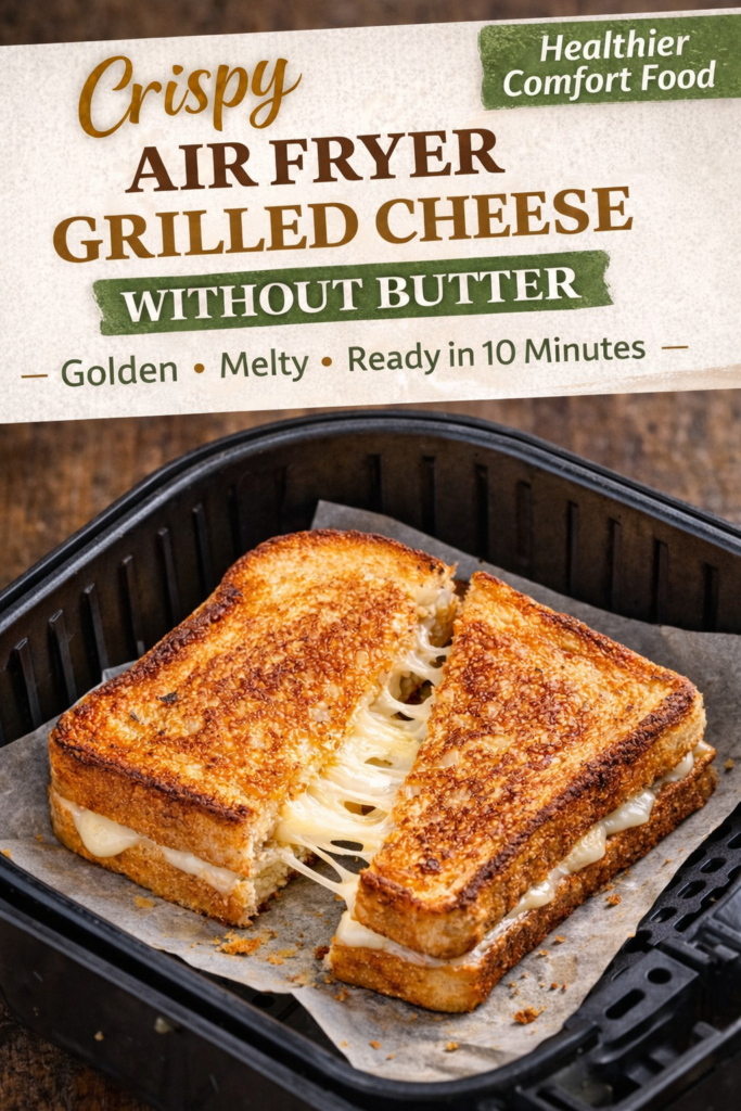 Air Fryer Grilled Cheese Without Butter (Crispy & Easy)
