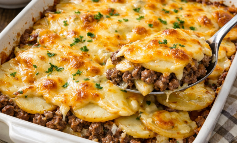 Easy Hobo Casserole with Ground Beef and Potatoes