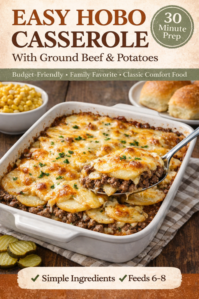 Easy Hobo Casserole with Ground Beef and Potatoes (Budget Family Dinner)