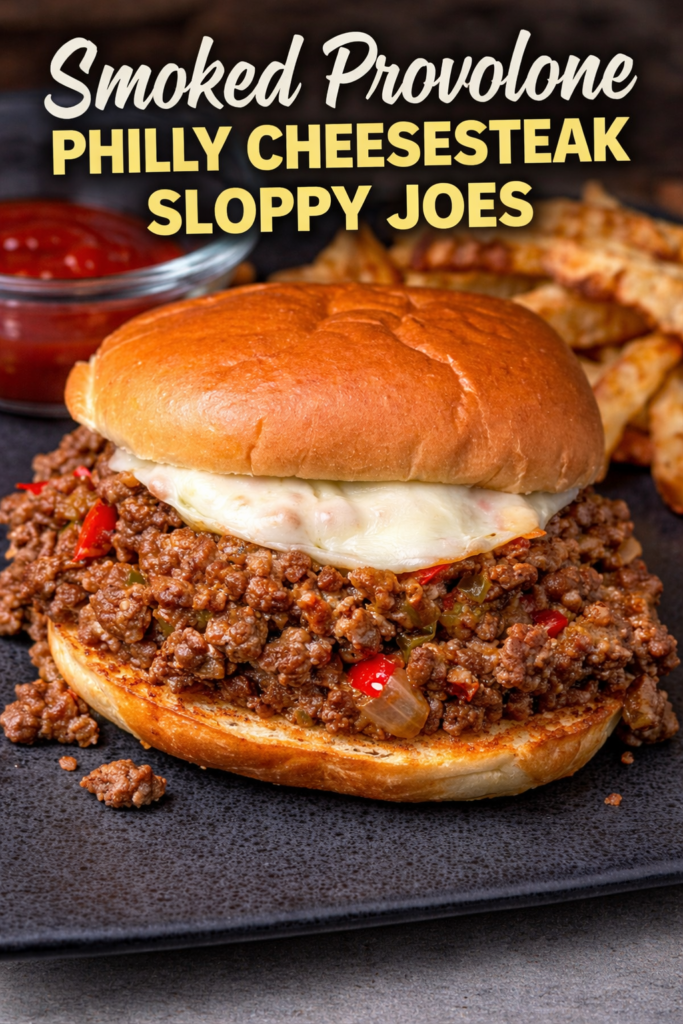 Smoked Provolone Cheesesteak Sloppy Joes
