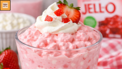 Pink Jello Cottage Cheese Diet Recipe (3 Ingredients, High-Protein Retro Snack)
